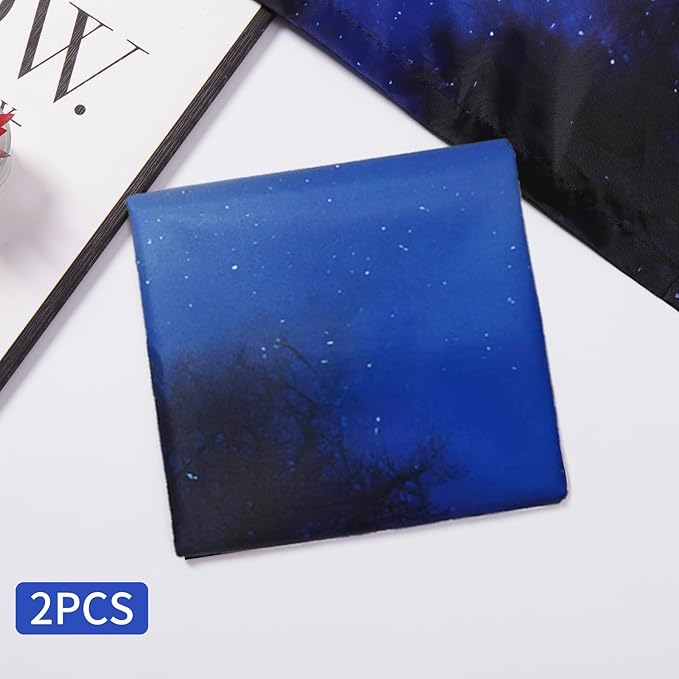 2pcs Fluorescent Light Covers - Light Covers for Ceiling Lights Classroom, Magnetic Light Filters for Office, Hospitals, Home 4 x 2 Feet (blue nebula)