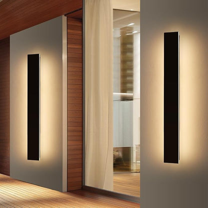 Mikeru Upgraded 2 Pack 47.2" Long & 4.3" Wide LED Wall Sconce, 10%-100% Dimming + 3000K-6000K Adjustable, IP65 Waterproof Outdoor Light Fixtures Cover US Junction Box for Porch, Garage, Basement