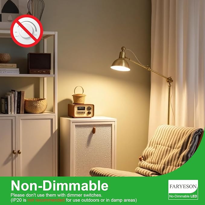 Ultra Efficient Light Bulbs 60 Watt Soft White, A19 LED E26 Frosted Bulb 2700K 750 Lumens, 30000 Hrs Lifetime, Energy-Efficient 4.9W=60W, Low Heat, Flicker-Free, Non-Dimmable, 6 Pack