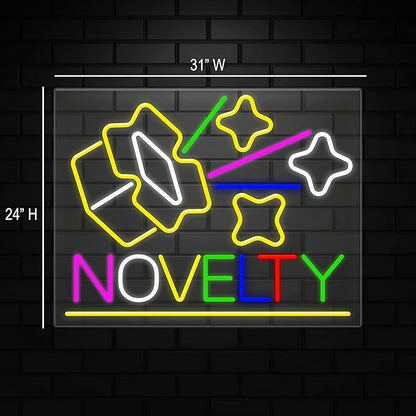 Novelty Neon Sign for Retail Displays | Value priced LED Flex Neon | Electronic Light Up LED Sign for Windows/Walls | 31"W x 24"H x 1"D