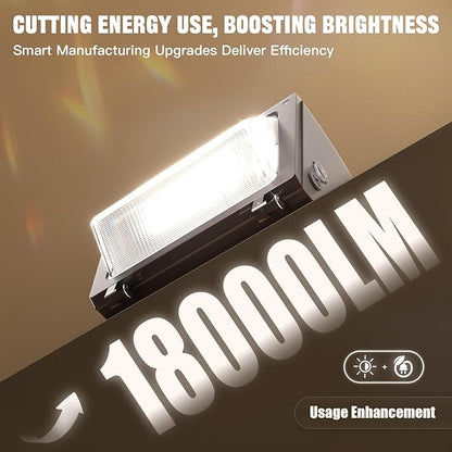 LED Wall Pack Light 120W/96W/72W with Dusk to Dawn Photocell,18000LM 1000W HPS/HID Equiv.,6000K/5000K/4000K Daylight Outdoor Security Lighting, Commercial Wall Mount Lights for Warehouse,Yard - 4Pack