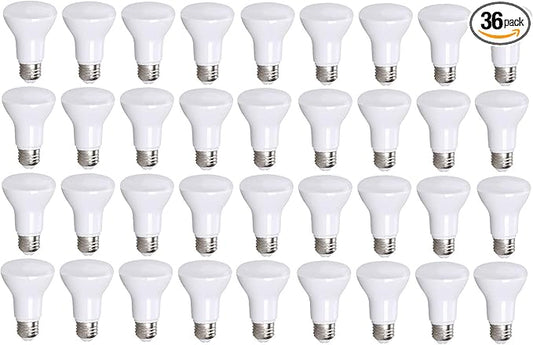 36 Pack 90 CRI BR20 LED Bulbs - 6W=50W 2700K Warm White, Dimmable, 540 Lumen Flood Lights, Outdoor/Indoor, UL-Listed, Energy-Efficient Soft White