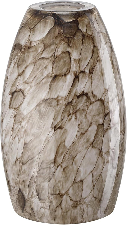 Glass Pendant Light Shade, Oval Glass Lamp Covers for Kitchen Island, Pendant Light Fixtures Replacement, Brown Hanging Ceiling Chandelier Shade Replacement 7.64x4.71" with 1.65" Fitter, 1 Pack