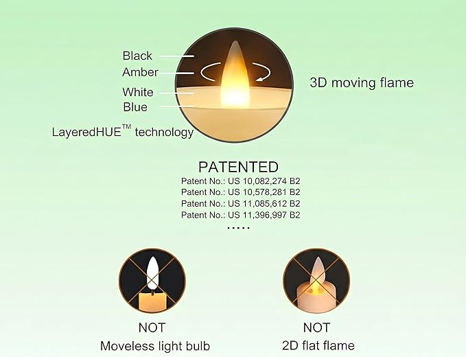 Rechargeable Flameless Candle with Remote Timer, 3D Moving Flame Real Wax Led Candles (Includes Remote Control, Charging Base, and USB Cable) (Rech-6Tealight-Palm Bark, 1.4in)