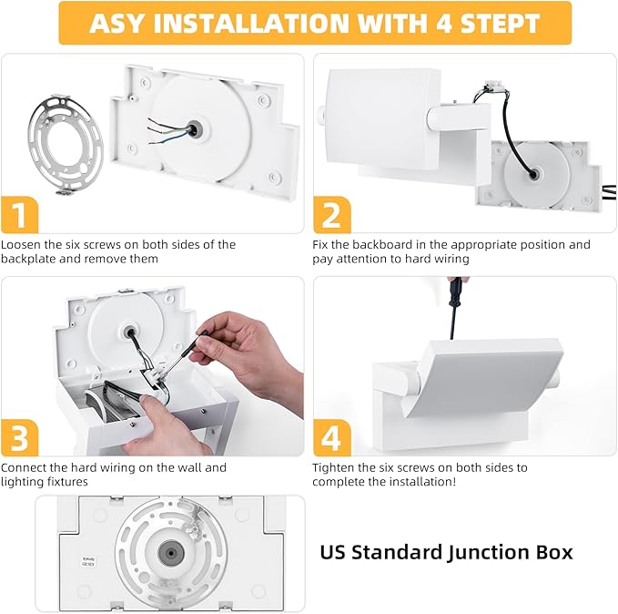 3Pack Outdoor LED Wall Light 40W White Flood Lights 350°Rotation Exterior Lighting Fixture Commercial Security 3000K Waterporof for Barn Yard Garage Building Area Backyard