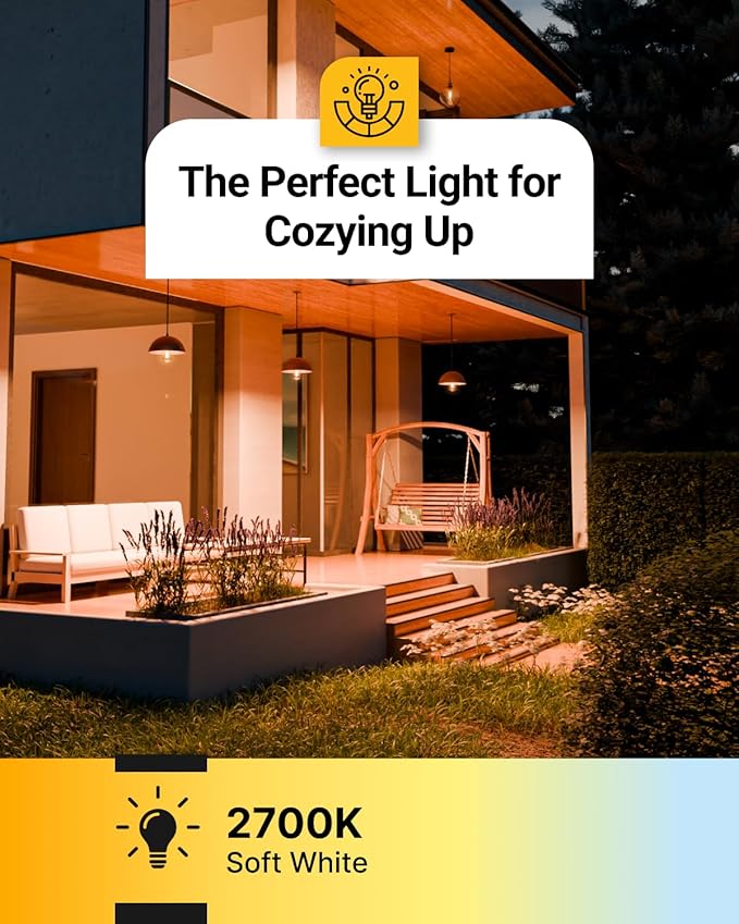 Sunco 12 Pack Dusk to Dawn LED Outdoor Lights Bulb, ST64 Edison Style Automatic Light Sensing Bulbs, 800 LM, 7W (60W Equivalent), ST19, 2700K Soft White, E26 Base UL