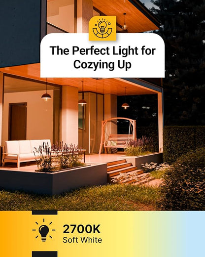 Sunco 30 Pack Dusk to Dawn LED Outdoor Lights Bulb, ST64 Edison Style Automatic Light Sensing Bulbs, 800 LM, 7W (60W Equivalent), 2700K Soft White, E26 Base UL