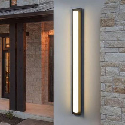 LamQee 47.2 in Aluminum Long Outdoor Wall Lights, 2900K 3000LM LED Waterproof IP65, Linear Modern Exterior Lighting Fixtures Wall Mount Outside Sconce Acrylic Shade for House Porch Patio Garage Door