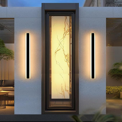 Mikeru 2pack 39inch Outdoor Wall Light Fixtures, 10%-100% Dimmable Outdoor Wall Lights Exterior Front Porch Light 3000-6000k Wall Mounted Led Lighting for Basement, Shop,Garage Lighting
