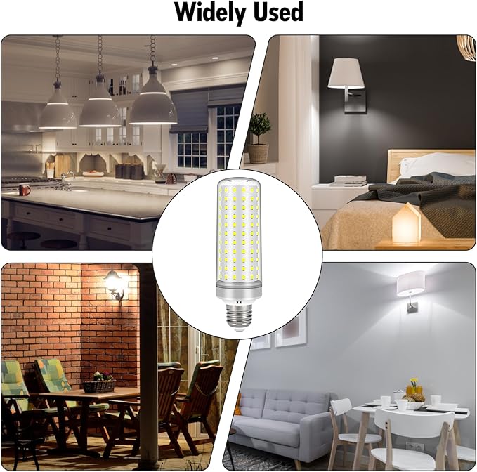 E26 LED Bulbs, 40W LED Light Bulbs Equivalent 400W, 6000K Daylight White, Not Dimmable, AC 110-220V, E26 Light Bulbs (2 Pack)