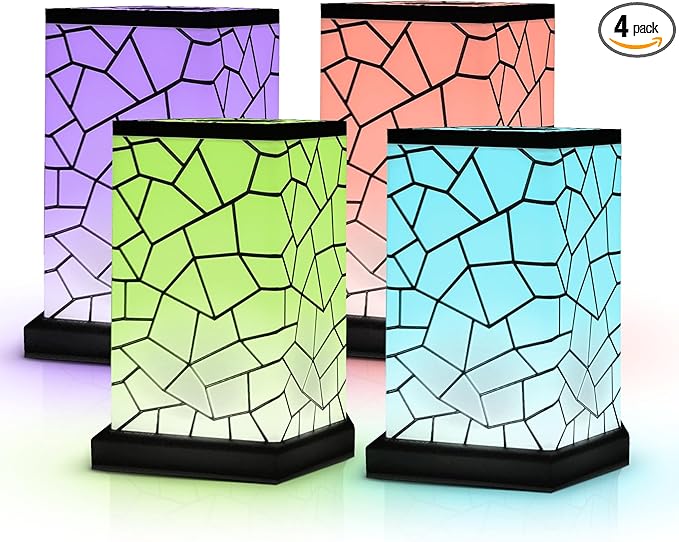 Friendship Lamp® by Filimin Classic - Best Friend Lamps Wi-Fi Touch Lamp LED Light for Long-Distance, Connection, Relationship, Friendship, Gifts, Love, 200+ Colors, App Setup - Set of 4