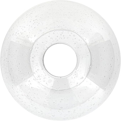 Glass Lamp Shade Replacement Globe for Light Fixture, 1-5/8 inch Fitter, 7.1" Diameter, 6.3" Height, Clear Seeded Bubble Effect Glass Cover