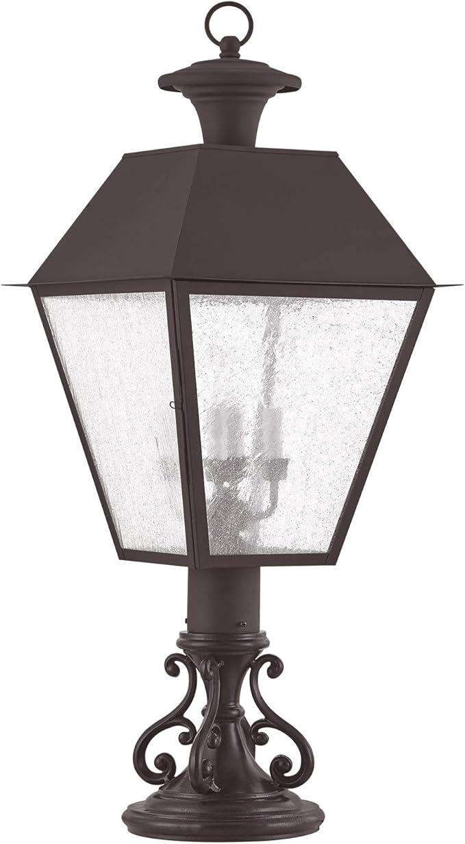 Livex Lighting 2173-07 Mansfield 4-Light Outdoor Post Head, Bronze