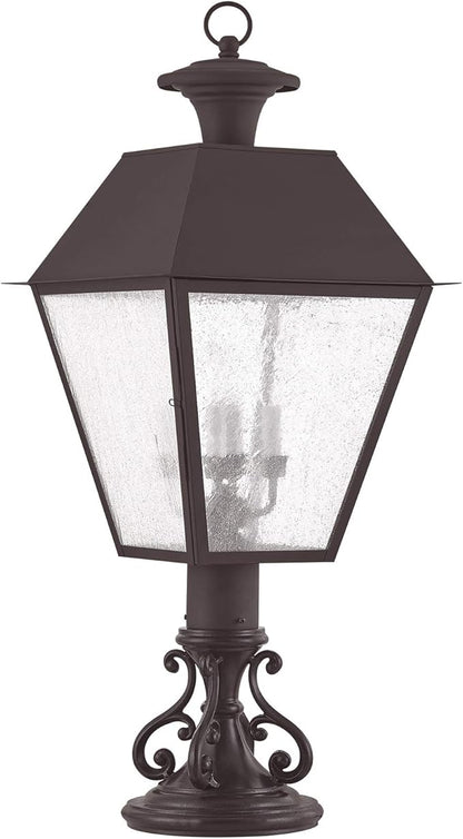 Livex Lighting 2173-07 Mansfield 4-Light Outdoor Post Head, Bronze