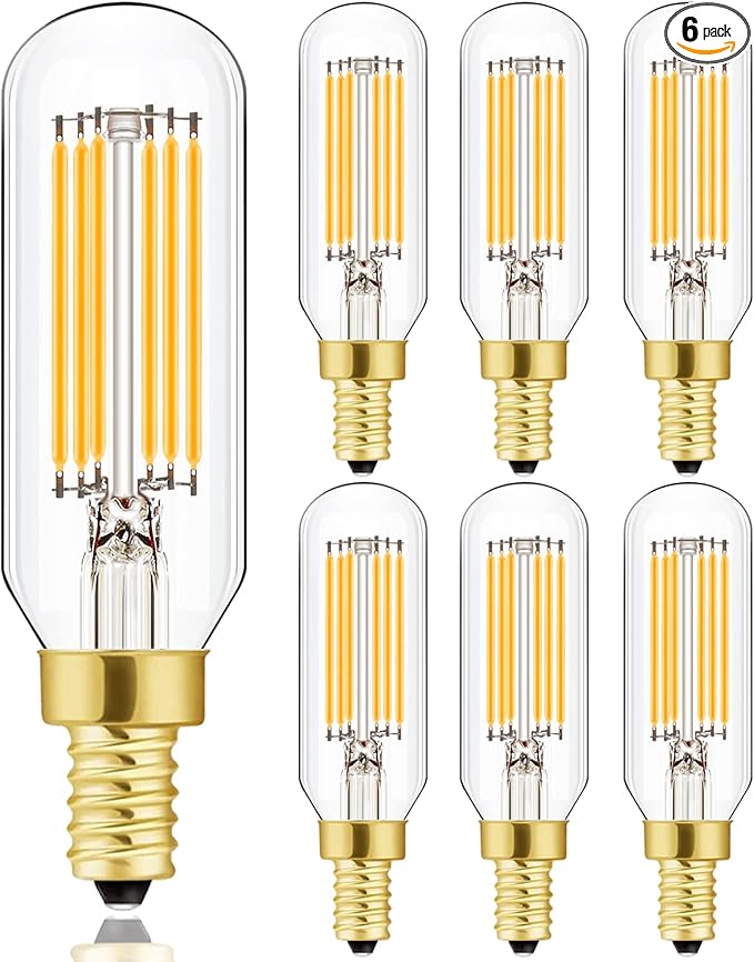 Leools E12 LED Bulb Dimmable 6W Equal 60 watt Light Bulb Soft White 3000K T6 T25 E12 Candelabra Bulb 60 watt for Chandeliers,Ceiling Fan,Pendant,Wall sconces AC120V 600LM e12 Light Bulb 6Pack