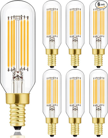 Leools E12 LED Bulb Dimmable 6W Equal 60 watt Light Bulb Soft White 3000K T6 T25 E12 Candelabra Bulb 60 watt for Chandeliers,Ceiling Fan,Pendant,Wall sconces AC120V 600LM e12 Light Bulb 6Pack