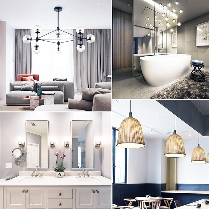 XININSUN Dimmable Half Chrome Light Bulb,6W (60W Eqv.), Anti Glare LED Light Bulbs,G25 Globe Light Bulbs,E26 G80 Silver Dipped Bulb for Bathroom, Vanity, Mirror,4000K Daylight,4Pcs