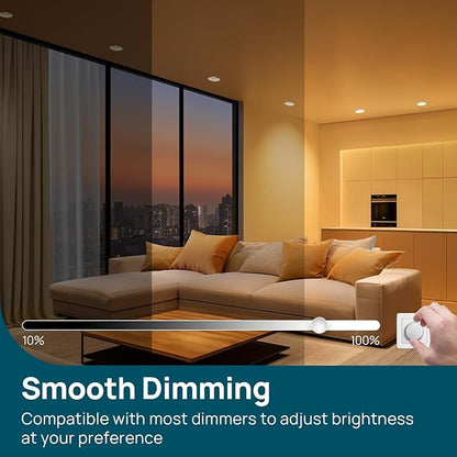 Linkind BR30 LED Flood Light Bulbs Indoor, 65W Equivalent Dimmable LED Recessed Bulbs, 10W 850 Lumens, 2700K Soft White E26 Base, Recessed Can Light Bulb for Bedroom Dining Room Bathroom, 6 Packs