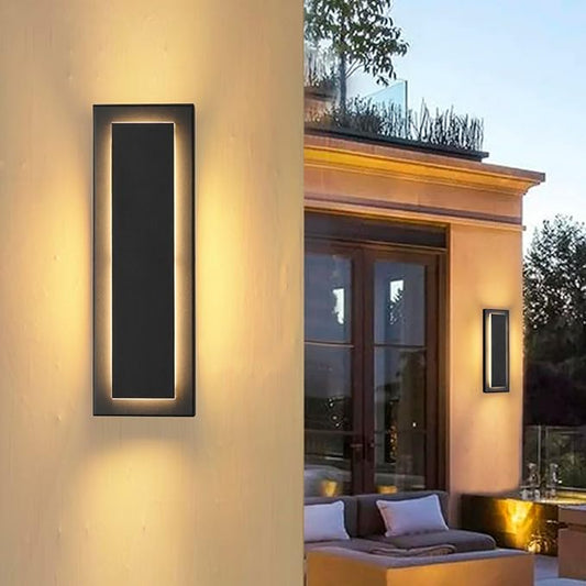 1 Pack Outdoor Wall Light For House,Modern Wall Lighting,Waterproof Exterior Lighting Fixtures Wall Mount,3000K Warm White,960LM,Porch Lights Outdoor, Patio Entrance Front Door Light 12W,15.7"