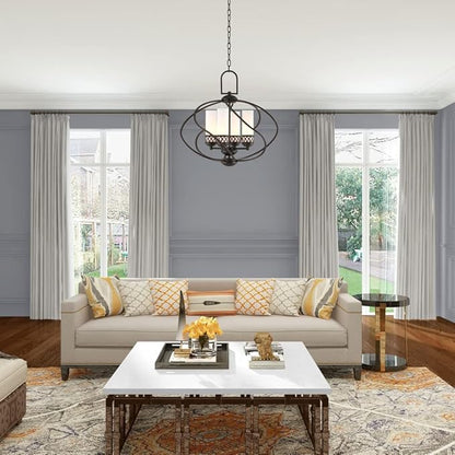Livex Lighting 4724-91 Westfield 4-Light Chandelier, Brushed Nickel, 22"L x 22"W x 21.25"H