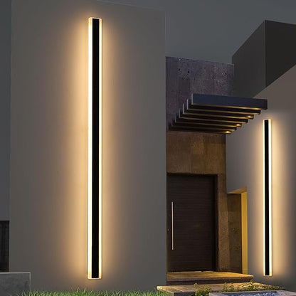 2 Pack Long LED Wall Light, 71inch Modern Wall Sconce, 60W, 3000K Warm White, IP65 Waterproof, White Acrylic, Outdoor Wall Mount Light Fixture for House, Patio, Garage, Entryway, Fence