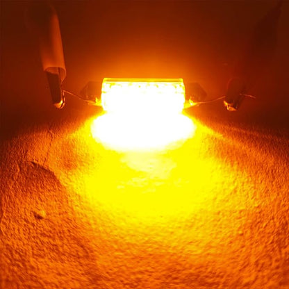 578 Festoon LED Bulb 43mm 44mm,211-2 LED Bulbs Gold Amber,Festoon 212-2 LED Bulb DC 24V for Truck Interior Dome Door Trunk Lights (Pack 12)