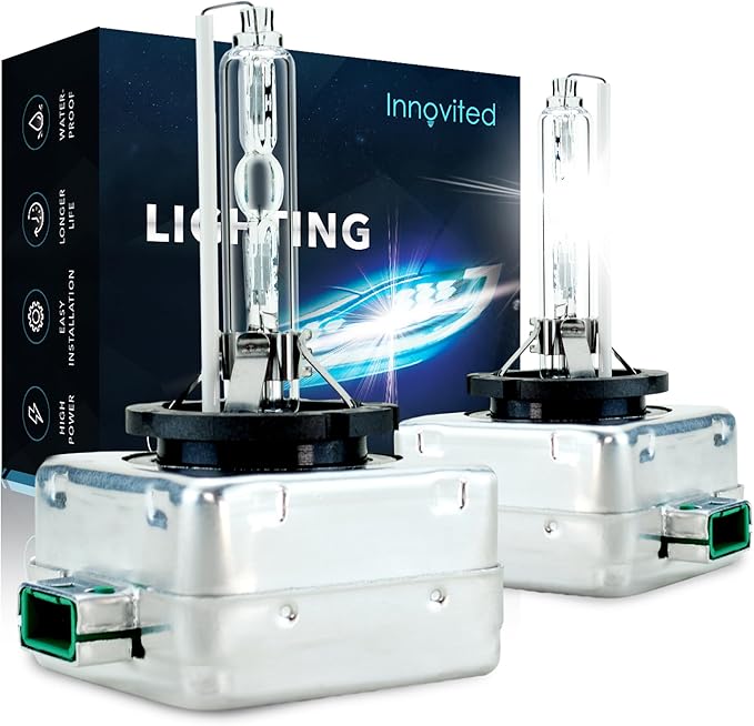 Innovited D3S HID Xenon Headlight Bulbs 4300K OEM Yellow High Low Beam 66340 42403 42302,etc Replacement Bulb - Pack of 2
