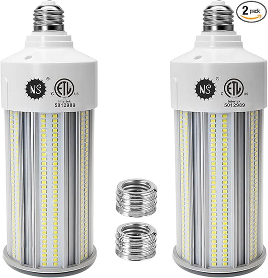 NS 100W LED Corn Bulbs, 1000W Equivalent, 15,000lm 5000K Daylight, E26/E39 Base, Non-Dimmable, 23-Year Lifetime, Metal Halide/HID/CFL Replacement for Warehouse, Garage, High Bay, Workshop – 1 Set