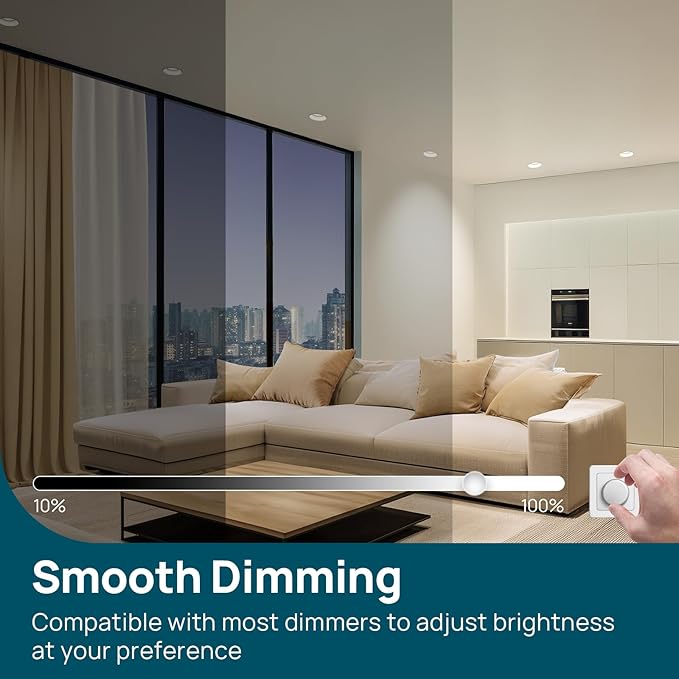 Linkind BR30 LED Flood Light Bulbs Indoor, 65W Equivalent Dimmable LED Recessed Bulbs, 10W 850 Lumens, 4000K Cool White E26 Base, Recessed Can Light Bulb for Bedroom Dining Room Bathroom, 12 Packs