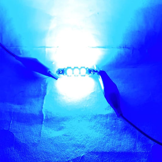 44mm DC 24V 578 Festoon Dome LED Bulb Blue,211-2 561 562 566 6429 LED Bulbs for Truck Interior Door Trunk Lights 360 deg Non Polarity(Pack 12)
