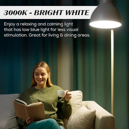 LED Light Bulb Dimmable Broad Compatibility 90 CRI 1000 Lumens 3000K 22,000Hrs BR30 (4 Pack)