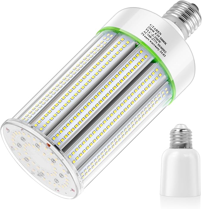 250W LED Corn Light Bulb,1000w Metal Halide Replacement,5000K E39 Mogul Base LED Bulb,Retrofit HPS HID Lamp for Commercial Industrial High Bay Light Fixture Wearehouse Gyms Storage Room Workshop