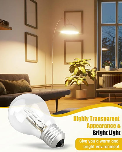 A55 E27 Halogen Lamp 220V 53W 96 * 55mm 2700K Halogen Bulb Clear Replacement Fit for Incandescent Lamp(53W),10PCS