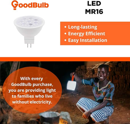 LED MR16 Light Bulbs | 6.5 Watt (40 Watt Equivalent) | GU10 Base | Daylight Color 5000K High Output 500 Lumens | Car Dealership Lighting | 10 Bulbs Pack