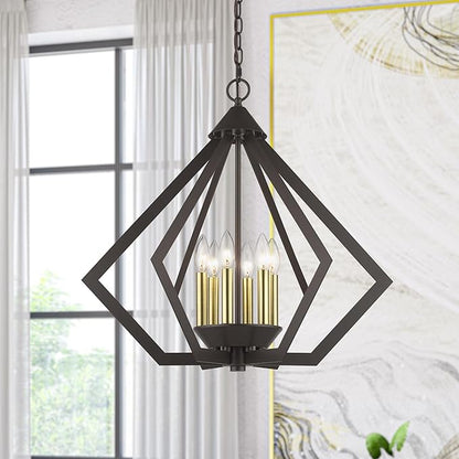 Livex Lighting 40926-04 6 Light Black Chandelier