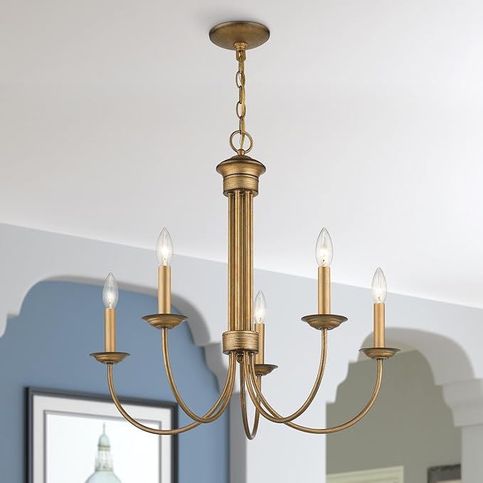Livex Lighting 42685-04 5 Light Black Chandelier