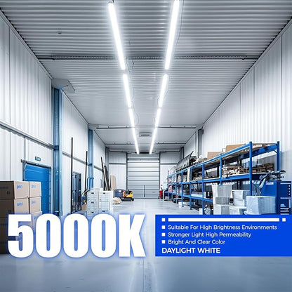 Barrina 8 FT LED Tube Lights, 44W 5500lm 5000K, Super Bright,T8 T10 T12 LED Bulb, FA8 Single Pin LED Lights, Clear Cover,LED Shop Bulbs to Replace Fluorescent Light Bulbs Pack of 12