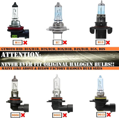 D3S HID Headlight Bulbs for Ford Mustang Taurus Edge Explorer Flex Escape Xenon Headlamp, V6 V8 35W Projector Head Lamp OEM 7L7Z-13N021-A, 6000K Bright White D3SC1 Bi-xenon H/L Lights, 2-Pack