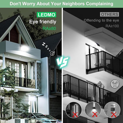 ledmo LED Wall Pack Light 150w Waterproof Ultra Bright Outdoor Lights Wall Mount 5000K 21000lm Commercial and Industrial Security Flood Lighting Exterior Fixture 100-277V Equivalent Energy Save