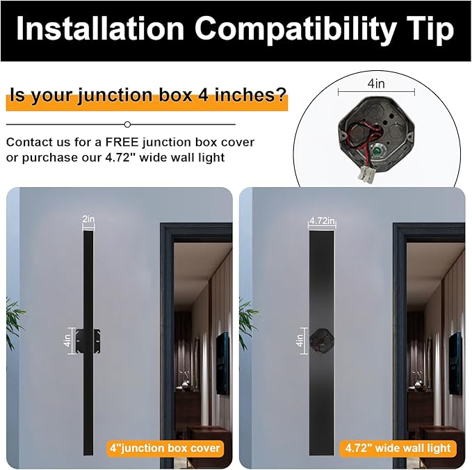 Modern Outdoor Wall Light, 47inch 2pack Exterior Lighting Fixture Wall Mount,Black IP65 Waterproof Porch Lights Wall Sconce,3000K Long LED Linear Outside Lighting for Garage, House,Front Door