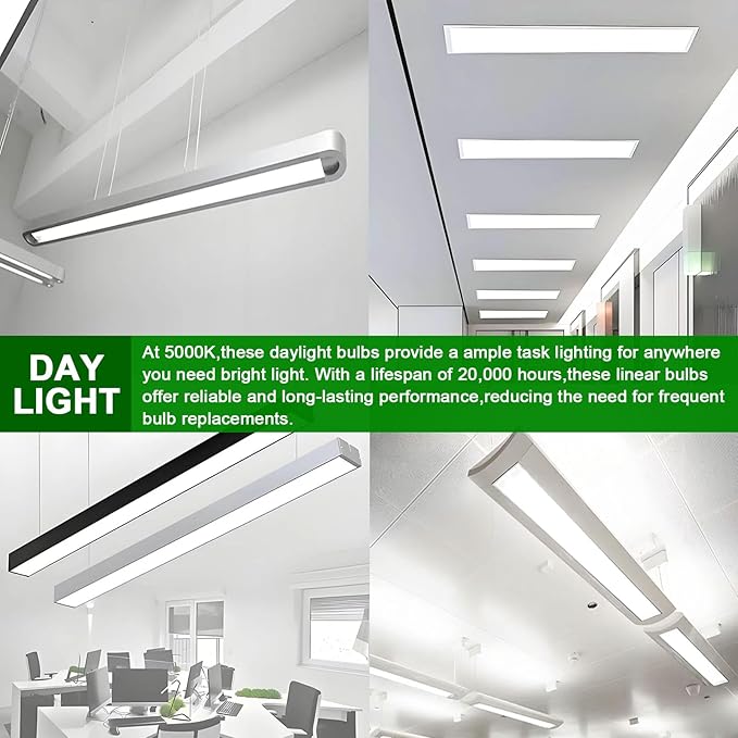 amgolibi 25 Pack, F54T5/850/HO/ALTO T5 54 Watt, 46 Inches T5 High Output 5000K Fluorescent Tube 54W Light Bulb, 5/8'' Diameter G5 Base 4350 Lumens