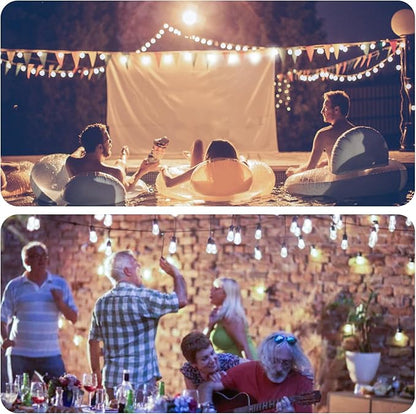 LED 5000K Outdoor String Light Bulbs, Waterproof S14 Replacement Bulb, E26 Base, 1W 120V, Daylight, 24-Pack