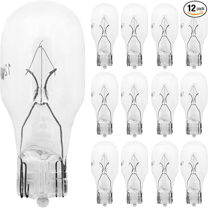 12-Pack Landscape Light Bulbs 4 Watt,12 Volt Low Voltage T5 Light Bulbs for Malibu Appliance Garden Outdoor Lamps Landscape Lights Replacement Parts -2800K Warm White,CRI 85 (Clear)
