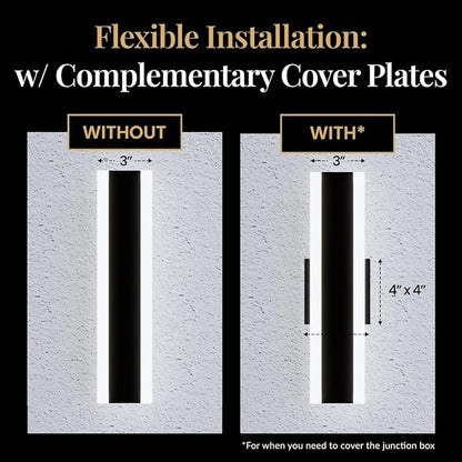 𝗠𝗢𝗗 𝗟𝗜𝗚𝗛𝗧𝗜𝗡𝗚 Waterproof Outdoor Wall Light with Smart Home App, Wi-Fi/Bluetooth, Adjust 3000K-6000K & Brightness, LED Long Porch Lights with App Control, 1-Pack (12" | Smart Home)