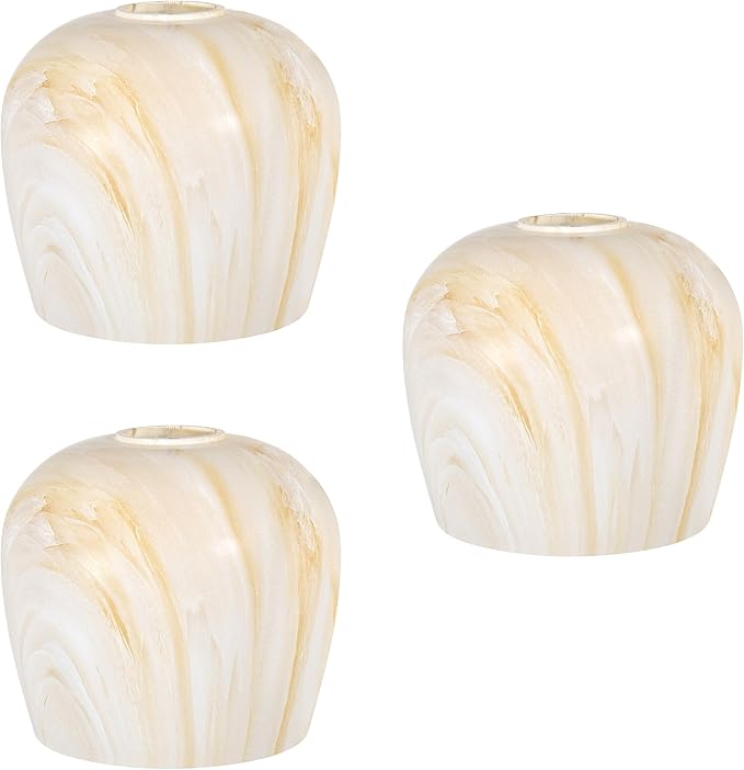 3 Pack 6.23 Inch Painting Glass Lamp Shade Pendant Ceiling Chandelier Wall Sconce Light Replacement Oval Painting Glass Shade Fixture Over Sink Kitchen Island
