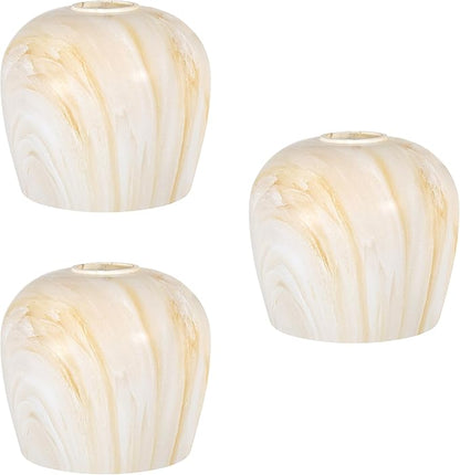 3 Pack 6.23 Inch Painting Glass Lamp Shade Pendant Ceiling Chandelier Wall Sconce Light Replacement Oval Painting Glass Shade Fixture Over Sink Kitchen Island