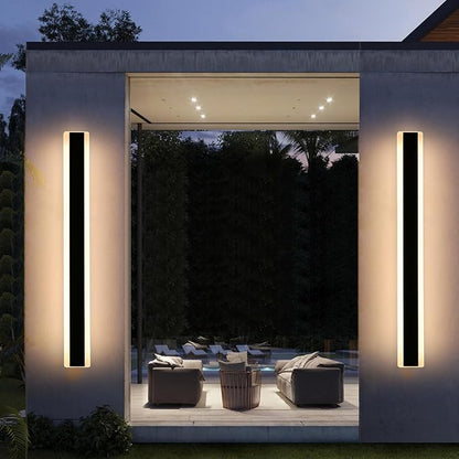 Mikeru 2pack 57inch Long LED Wall Light Fixtures, 3000K Modern Outdoor Lights Exterior for House Ip65 Waterproof Rust Outdoor Light Fixtures Hardwire Wall Mount Exterior Lighting for Shop,Garage