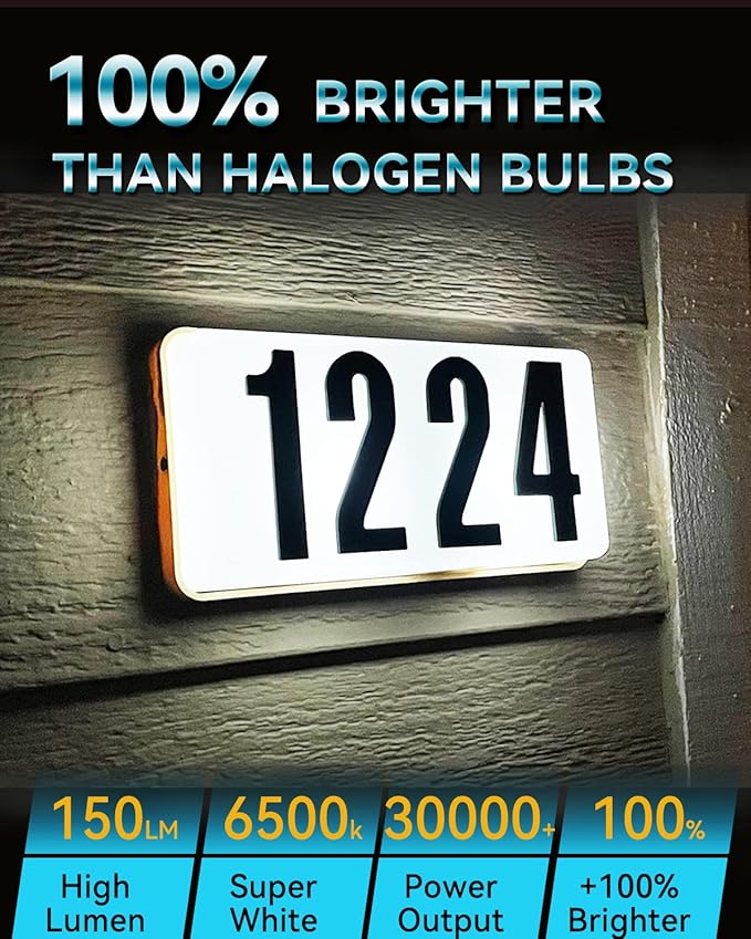 Keiurot House Number Light Bulb Address Bulb 193 Bulb Lighted Address Sign LED Replacement Bulb Kit 10-30Volt AC/DC, RV Landscape and Cabinet Lighting White, 2Pack