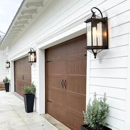 20'' H Copper Outdoor Wall Lights Large Oil Rubbed Bronze Exterior Lighting Fixtures Vintage Porch Lights with Clear Glass Wall Lantern for Patio Garage Front Porch 1 Pack