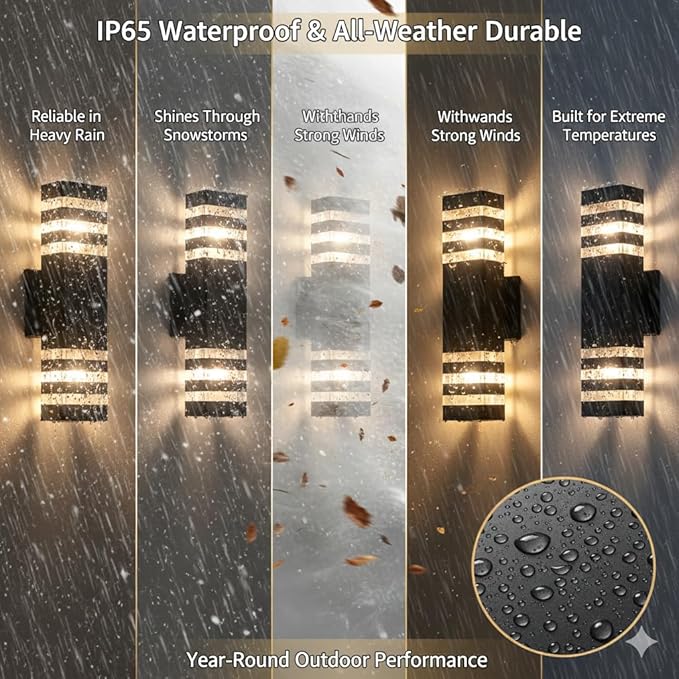 4Pack 15inch Outdoor LED Wall Lights,4000K Day White Outdoor 18W Wall Light Aluminum Body Waterproof IP65 led Porch Light for House Patio Garage Garden.(No Sensor)